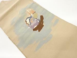 綴れ抽象鴛鴦模様織出し名古屋帯